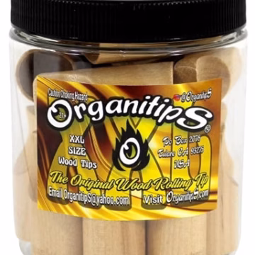 OrganitipS Wood Rolling Tips - XXL Size - 20pc Jar