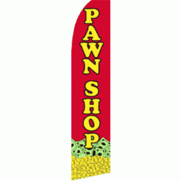 Pawn Shop Windless Business Bow Swooper Feather Flag No Pole