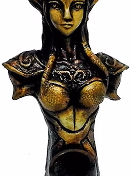 Pichincha Hand Crafted Medium Hand Pipe - Golden Elfette