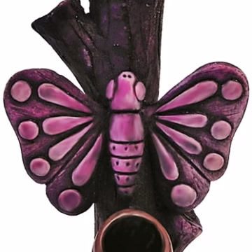 Pichincha Hand Crafted Medium Hand Pipe - Butterfly