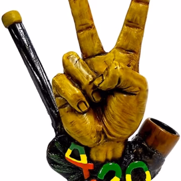 Pichincha Hand Crafted Medium Hand Pipe - Peace 420