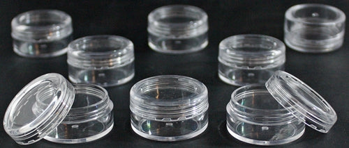 50ct Large Clear Plastic Acrylic Lip Balm Jars BHO Containers
