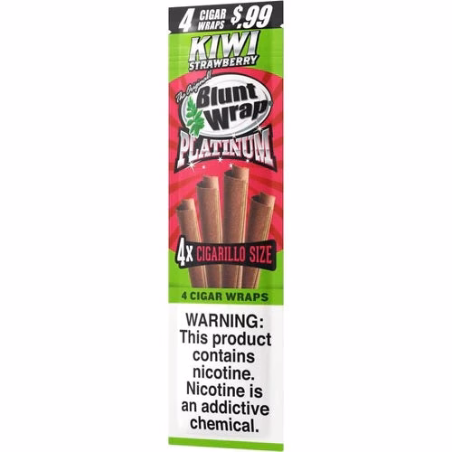 Blunt Wrap Platinum Cigarillo Wraps - Kiwi Strawberry