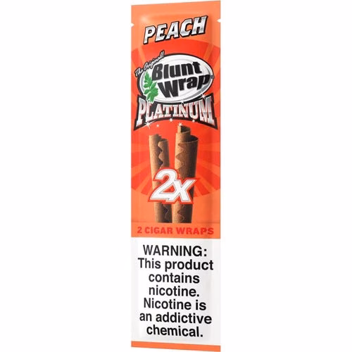 Double Platinum Original Blunt Wraps - Peach