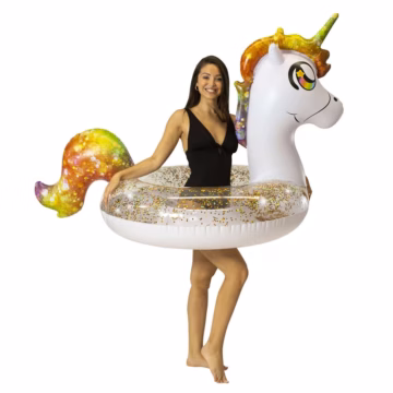 PoolCandy Jumbo Rainbow Unicorn Pool Tube 48"