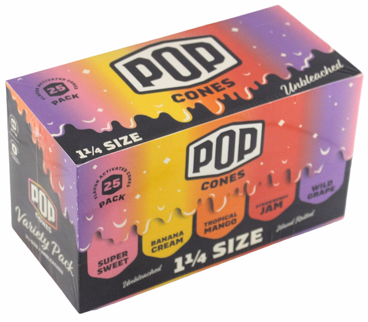 Pop Cones - Unbleached - Variety Pack - 1 1/4 Size 25pk
