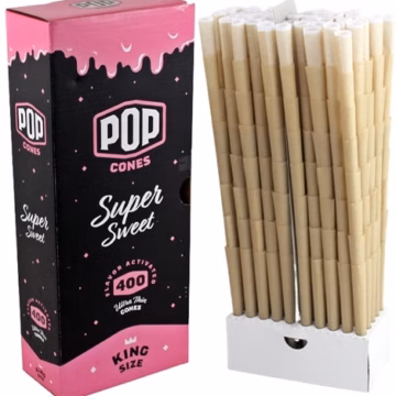Pop Cones Flavor Activated Pre-Rolled Cones - King Size - 400pk - Super Sweet