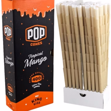 Pop Cones Flavor Activated Pre-Rolled Cones - 1 1-4 - 400pk - Tropical Mango
