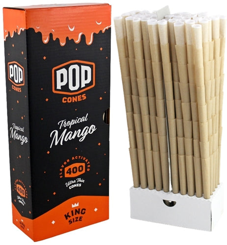Pop Cones Flavor Activated Pre-Rolled Cones - 1 1-4 - 400pk - Tropical Mango
