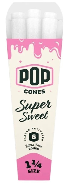 Pop Cones Flavor Activated Pre-Rolled Cones - 1 1-4 - ULTRA THIN - Super Sweet