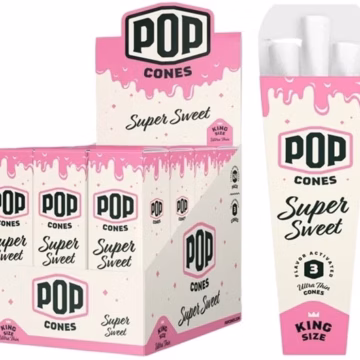 Pop Cones Flavor Activated Pre-Rolled Cones - King Size - ULTRA THIN - Super Sweet