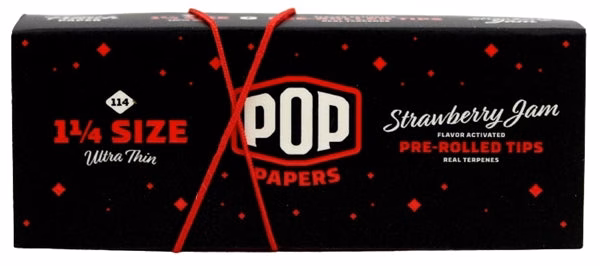 Pop Papers with Flavor Activated Pre-Rolled Tips - 1 1-4 - Strawberry Jam - Image 4