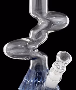 10" Raked Double Zong Water Pipe