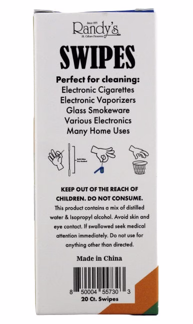 Randys Swipes Pre-Soaked Alcohol Cotton Swabs 10pk - Image 3