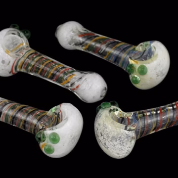 4ct 4" Rasta Art Frit Marble Hand Pipe