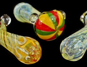 4ct 4.5" Rasta Flower Art Fuming Hand Pipe