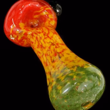 4" Rasta Frit Globe Hand Pipe