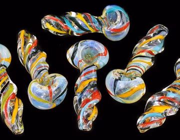 6ct 3.5" Rasta Twist Fuming Hand Pipe