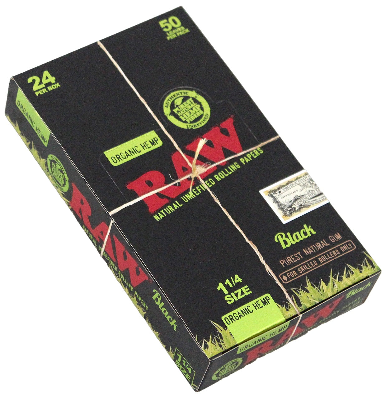 Raw Rolling Paper - Organic - Black 1 1/4 - Image 3