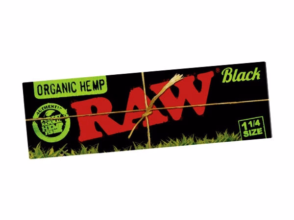 Raw Rolling Paper - Organic - Black 1 1/4