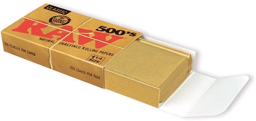 RAW Classic 500s Creaseless 1 1-4 Rolling Papers