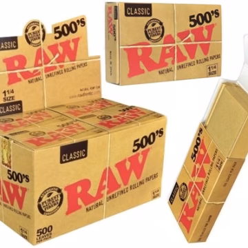 RAW Classic 500s Creaseless 1 1-4 Rolling Papers