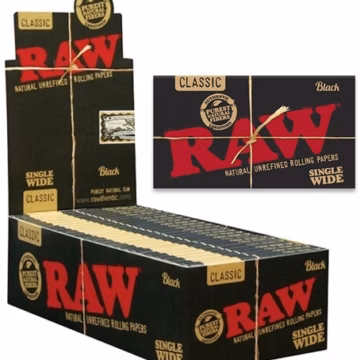 RAW Rolling Papers - Black Single Wide