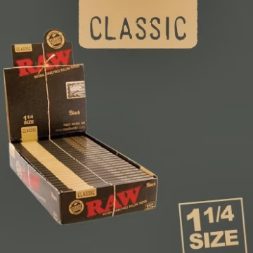 Raw Rolling Paper - Classic - Black 1 1-4