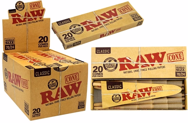 Raw Classic Cones - Single Size 70/24 12pk
