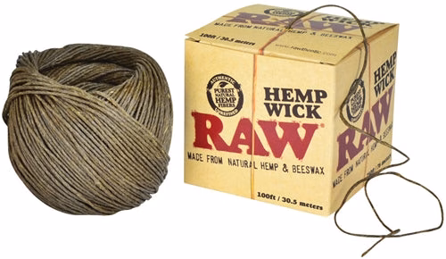 Raw Hemp Wick - 100ft Spool