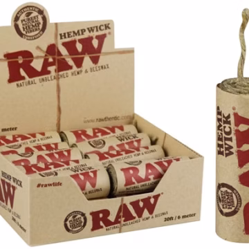 Raw Hemp Wick 20ft 20pk
