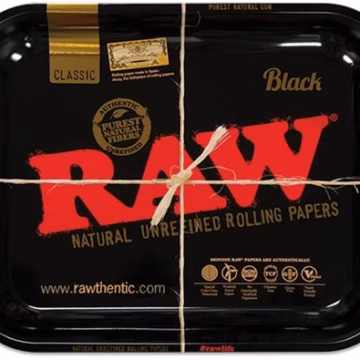 Raw Rolling Tray Metal Black - Large