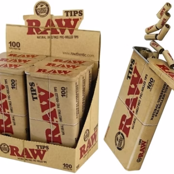 RAW 6pk Pre Rolled Tips - 100ct Tin