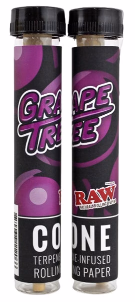 Raw X Orchard Beach Terpene Infused Cones 12pk - Grape Tree - Image 3