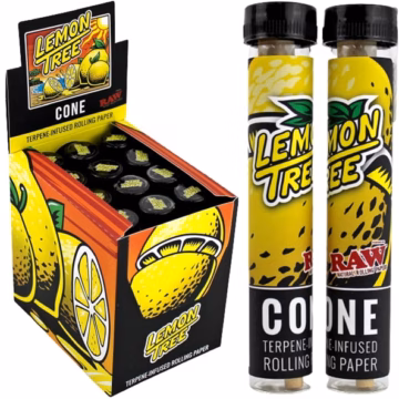 Raw X Orchard Beach Terpene Infused Cones 12pk - Lemon Tree