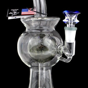 9" Double Bubble Chamber Curve Water Pipe