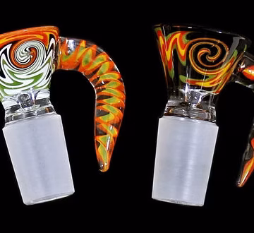 2ct 19mm Reversal Art Gravity Spiral Horn Handle Bowl