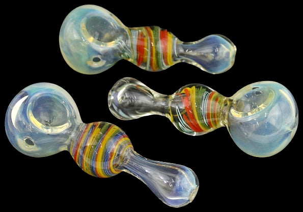 5ct 4" Strip Bubble Fuming Spoon Hand Pipe