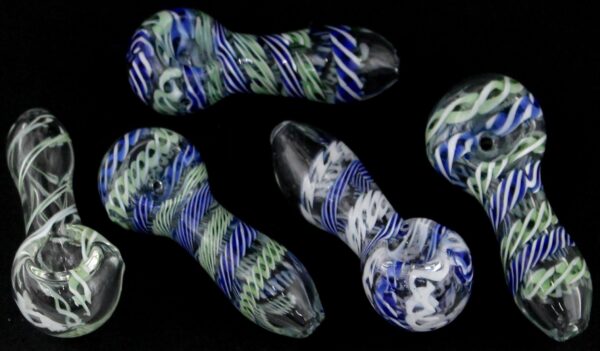 10ct 3" Roped Swirl Spoon Hand Pipe Assortment - Image 5