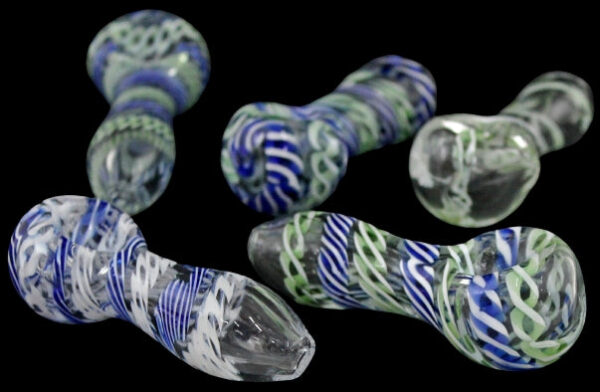 10ct 3" Roped Swirl Spoon Hand Pipe Assortment - Image 2