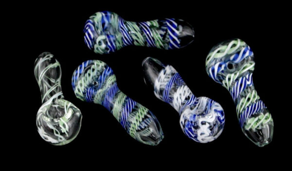 10ct 3" Roped Swirl Spoon Hand Pipe Assortment - Image 6