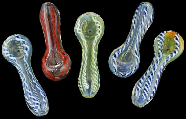 10ct 3" Roped Fuming Finger Spoon Hand Pipe