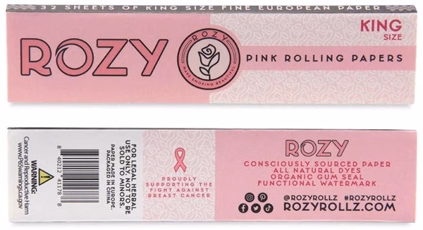 Rozy Pink Rolling Papers - King Size 24pk