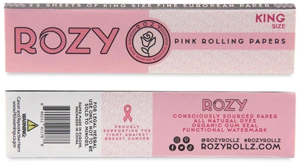Rozy Pink Rolling Papers - King Size 24pk