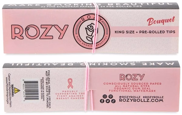 Rozy Pink Paper + Tips - King Size Bouquet 24pk - Image 3