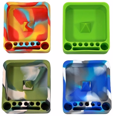 4ct Silicone Glow In The Dark Dabber Ashtray