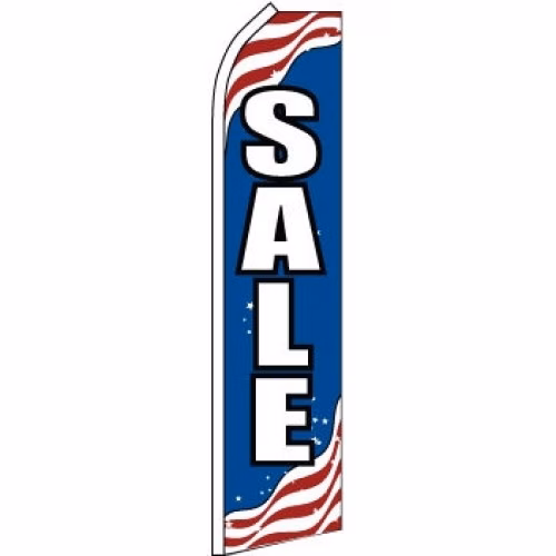 Sale (Patriotic) Windless Business Bow Swooper Feather Flag No Pole