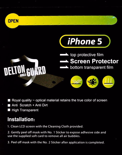 Delton Screen Protector For iPhone 5 3 Pack Regular