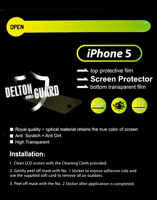 Delton Screen Protector For iPhone 5 3 Pack Regular