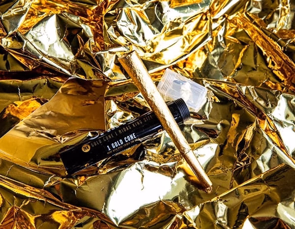 Shine 24K Gold Rolling Papers - Midas King Size 1-Cone